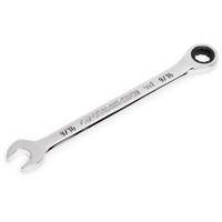 90-Tooth 12 Point Ratcheting Combination Wrench, 12 Point, 9/16", Chrome Finish OSI Industrial Sales