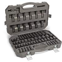 6 Point SAE/Metric Master Socket Set, 80 Pcs, Impact, 3/8" Drive Size, Deep OSI Industrial Sales