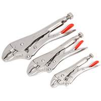 Curved Jaw Locking Pliers with Wire Cutter Set, 3 Pieces OSI Industrial Sales