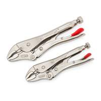 Curved Jaw Locking Pliers with Wire Cutter Set, 2 Pieces OSI Industrial Sales