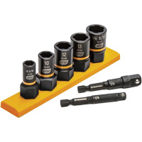 Metric Bolt Biter Extraction Socket Set, 7 Pcs, Impact, 1/4"/3/8" Drive Size OSI Industrial Sales