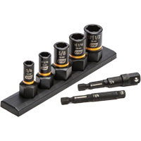 SAE Bolt Biter Extraction Socket Set, 7 Pcs, Impact, 1/4"/3/8" Drive Size OSI Industrial Sales