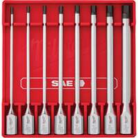 Jeu de douilles longues &agrave; embouts SAE, Hexagonale, Prise 3/8", 8 mr OSI Industrial Sales