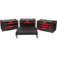 Socle roulant Arx avec jeu de roulettes pivotantes 4 mcx, 23-1/10" x 15" x 22-1/2", Noir OSI Industrial Sales