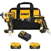 MAX Brushless Cordless Drywall Screw Gun & Impact Driver Kit, 20 V OSI Industrial Sales