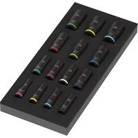 Insert en mousse pour jeu de douilles profondes Impaktor 1 Zyklop B, 15 Mcx, Chocs, Prise de 3/8", Profond OSI Industrial Sales