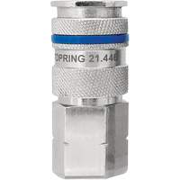 QUIKSILVER Industrial Quick Coupler, Nickel Plated Brass, 1/4", Female NPT, 435 PSI OSI Industrial Sales
