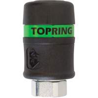TOPQUIK Ultraflo 7.8 mm Quick Coupler, Polyester Composite, 3/8", Female NPT, 174 PSI OSI Industrial Sales