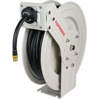 D&eacute;vidoir de tuyau &agrave; rappel automatique &agrave; bras simple de type L MAXREEL avec tuyau en caoutchouc, Air, 3/8" x 50', Tuyau simple, 250 PSI OSI Industrial Sales