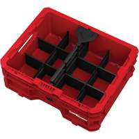 Bac &agrave; profil bas PACKOUT, 15" x 18-5/8" x 6-5/8", Noir/Rouge OSI Industrial Sales