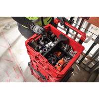 Bac &agrave; profil bas PACKOUT, 15" x 18-5/8" x 6-5/8", Noir/Rouge OSI Industrial Sales