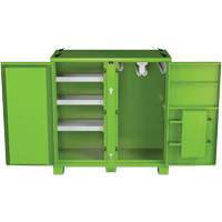 Armoire de rangement d'&eacute;PI sur place, Acier, Vert lime haute visibilit&eacute; OSI Industrial Sales