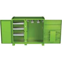 Armoire de rangement d'&eacute;PI sur place, Acier, Vert lime haute visibilit&eacute; OSI Industrial Sales