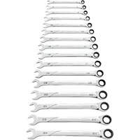 Jeu de cl&eacute;s 120XP Universal Spline XL, Combinaison &agrave; cliquet, 16 morceaux, M&eacute;trique OSI Industrial Sales