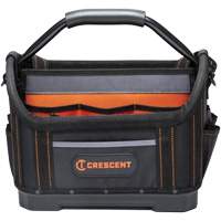 Sac ouvert de 14" pour outils d'ouvrier, 1680 Denier/Polyester, 25 pochettes, Noir/Gris/Orange OSI Industrial Sales