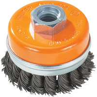 Knot-Twisted Wire Cup Brush, 5" Dia. x 5/8"-11 Arbor OSI Industrial Sales