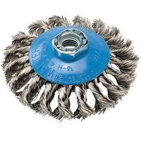 Knot-Twisted Wire Saucer Cup Brush, 6" Dia. x 5/8"-11 Arbor OSI Industrial Sales
