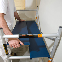 Mobile Work Scaffolding - Mini Scaffoldings, Aluminum Frame, 42" D x 48-1/2" H OSI Industrial Sales