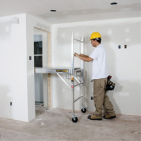 Mobile Work Scaffolding - Maxi Square Scaffolding, Aluminum Frame, 74" D x 75" H OSI Industrial Sales