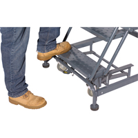 Weight Actuated Lockstep Rolling Ladders, 6 Steps, 24" Step Width, 60" Platform Height, Steel OSI Industrial Sales