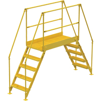Crossover Ladder, 115-1/2" Overall Span, 50" H x 60" D, 24" Step Width OSI Industrial Sales
