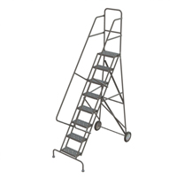 Rolling Ladder, 8 Steps, Serrated, 86" High OSI Industrial Sales
