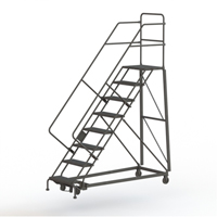 Heavy Duty Safety Slope Ladder, 8 Steps, Perforated, 50° Incline, 80" High OSI Industrial Sales
