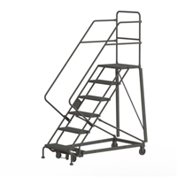 Heavy Duty Safety Slope Ladder, 6 Steps, Serrated, 50° Incline, 60" High OSI Industrial Sales