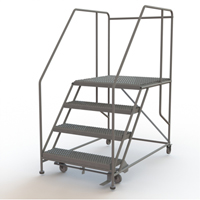 Mobile Work Platform, Steel, 4 Steps, 40" H, 36" D, 36" Step, Serrated OSI Industrial Sales