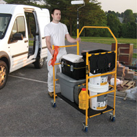 Jobsite Series 4' Safety Rail & Tool Shelf Scaffold Kit, Steel Frame, 49-1/2" D x 57-3/4" H OSI Industrial Sales