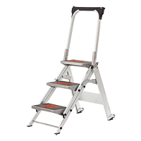 Safety Stepladder with Bar & Tray, 2.2', Aluminum, 300 lbs. Capacity, Type 1A OSI Industrial Sales