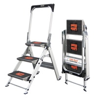 Safety Stepladder with Bar & Tray, 2.2', Aluminum, 300 lbs. Capacity, Type 1A OSI Industrial Sales