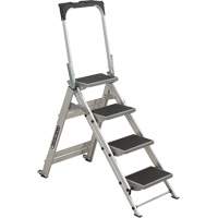 Tilt & Roll Step Stool Ladder, 4 Steps, 44.25" x 22.13" x 59" High OSI Industrial Sales