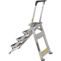 Tilt & Roll Step Stool Ladder, 4 Steps, 44.25" x 22.13" x 59" High OSI Industrial Sales