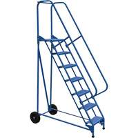 Roll-A-Fold Ladder, 7 Steps, Perforated, 70" High OSI Industrial Sales