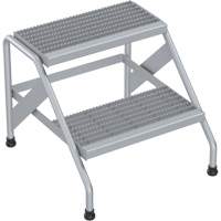 Aluminum Step Stand, 2 Step(s), 22-13/16" W x 24-9/16" L x 20" H, 500 lbs. Capacity OSI Industrial Sales