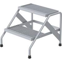 Aluminum Step Stand, 2 Step(s), 22-13/16" W x 24-9/16" L x 20" H, 500 lbs. Capacity OSI Industrial Sales