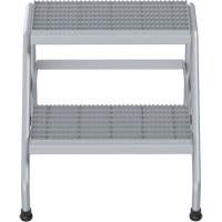 Aluminum Step Stand, 2 Step(s), 22-13/16" W x 24-9/16" L x 20" H, 500 lbs. Capacity OSI Industrial Sales