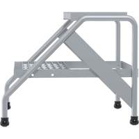 Aluminum Step Stand, 2 Step(s), 22-13/16" W x 24-9/16" L x 20" H, 500 lbs. Capacity OSI Industrial Sales
