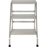 Aluminum Step Stand, 3 Step(s), 22-13/16" W x 34-9/16" L x 30" H, 500 lbs. Capacity OSI Industrial Sales