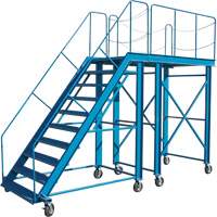 Snow Ladder, Steel, 10 Steps, 99" H, 85-1/2" D, 48" Step, Serrated OSI Industrial Sales