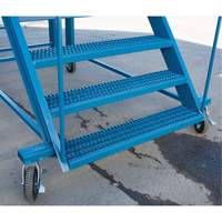 Snow Ladder, Steel, 10 Steps, 99" H, 85-1/2" D, 48" Step, Serrated OSI Industrial Sales