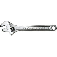 Crescent Adjustable Wrenches, 4" L, 1/2" Max Width, Chrome OSI Industrial Sales