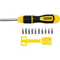 Multi-Bit Ratchet Screwdriver with 10 Bits, Cushion Grip Handle OSI Industrial Sales