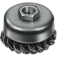 Knot Wire Cup Brush, 3" Dia. x 5/8"-11 Arbor OSI Industrial Sales