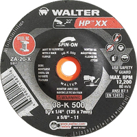 Double-X Depressed Centre Grinding Wheel, 5" x 1/4", 5/8"-11 Arbor, Type 27S OSI Industrial Sales