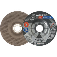 Depressed Centre Grinding Wheels - Allsteel XX, 4-1/2" x 1/8", 7/8" Arbor, Type 27, Zirconia Alumina, 13300 RPM OSI Industrial Sales