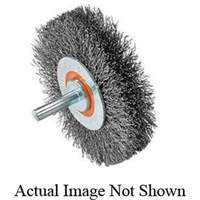 Mounted Crimped Wire Wheel, 3" Dia., 0.0118" Fill OSI Industrial Sales