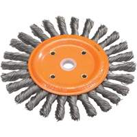 Knot-Twisted Wire Bench Wheel, 8" Dia., 0.0118" Fill, 5/8" Arbor, Steel OSI Industrial Sales