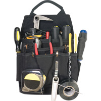 Professional Electrician's Pouches, Multiple Tool Holder, Polyester, 11 Pockets OSI Industrial Sales